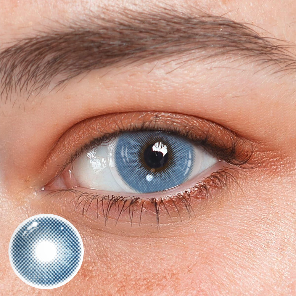 Love Story Oxytocin Blue Prescription Coloured Contact Lenses