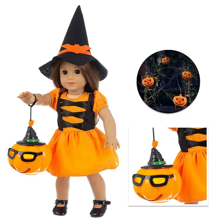 16 Inch Halloween Witch Dress Outfit Set for Sweetheart Dolls