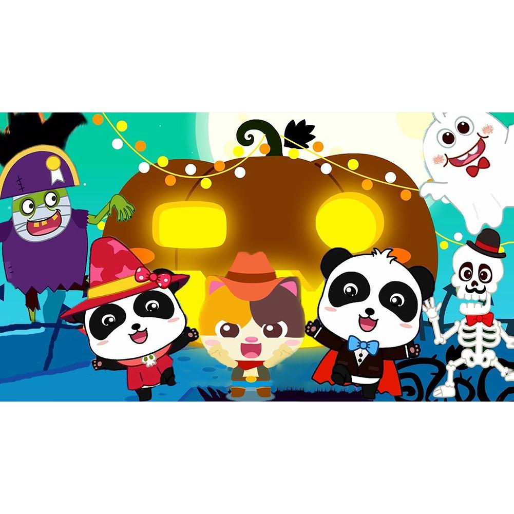 

40x30cm Round Drill Diamond Painting-Funny Halloween Elf, 501 Original