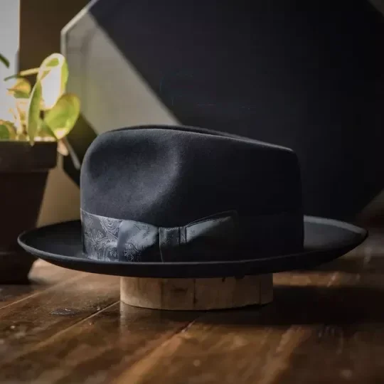Bespoke Handmade Fedora - Special hat band-Black