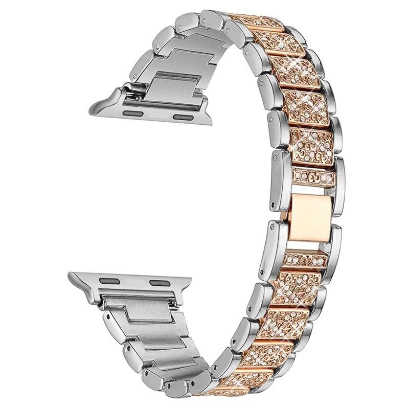 Apple Watch Stainless Coloured Diamond Watchband