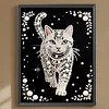 Cat Premium 5D Diamond Painting Kit Black & White Pearls painting Sparkling Special Shaped Diamond painting