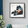 (US Only)Paint By Numbers Kit On Canvas DIY Oil Art Cat Picture Home Wall Decor40x40cm