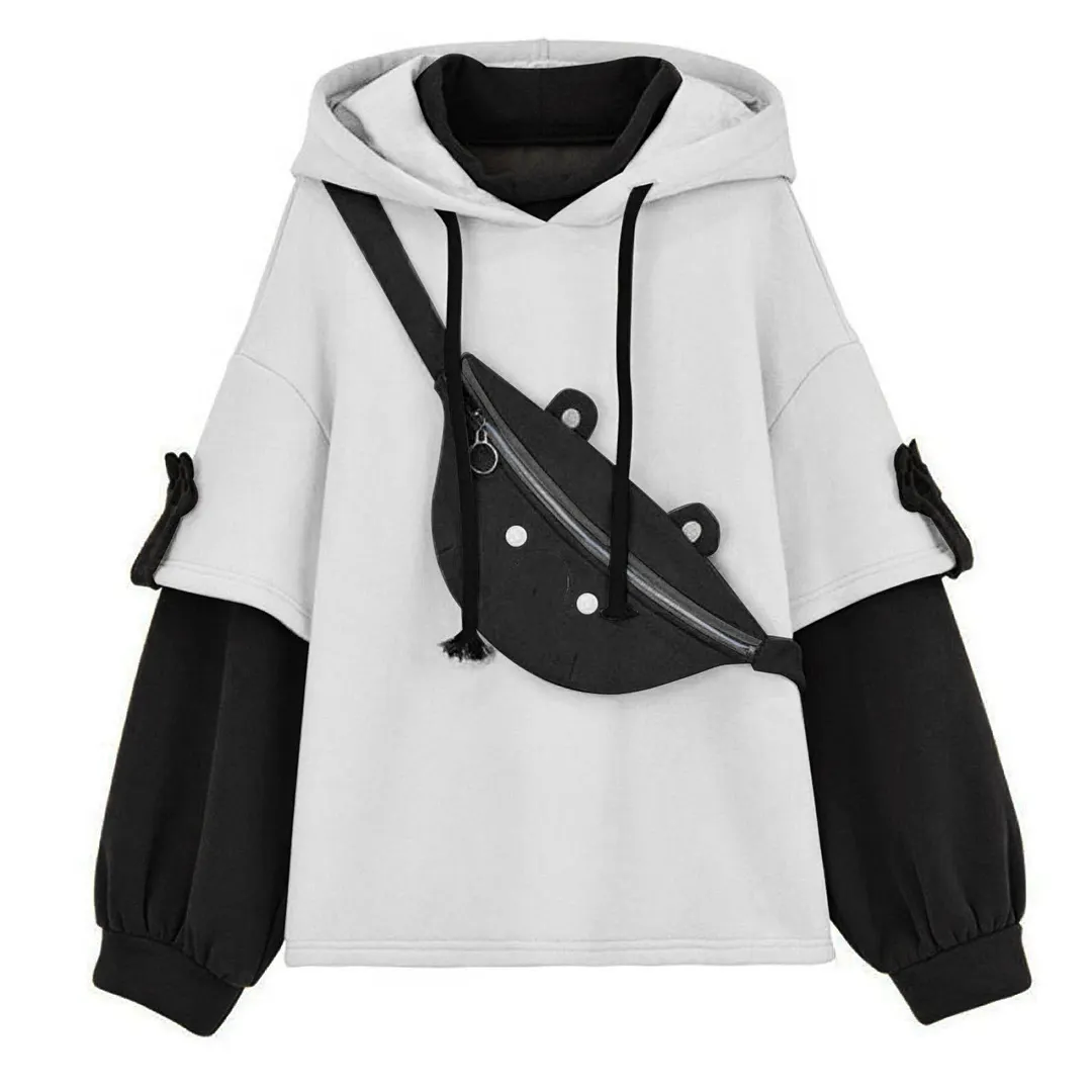 Brownm Design Sense Niche Fleece-lined Thick Hooded Sweaters