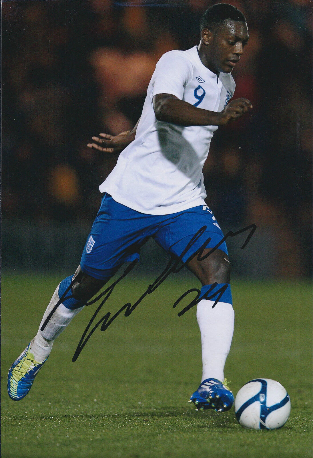 Marvin SORDELL Signed Autograph 12x8 Photo Poster painting AFTAL COA England Football AUTHENTIC