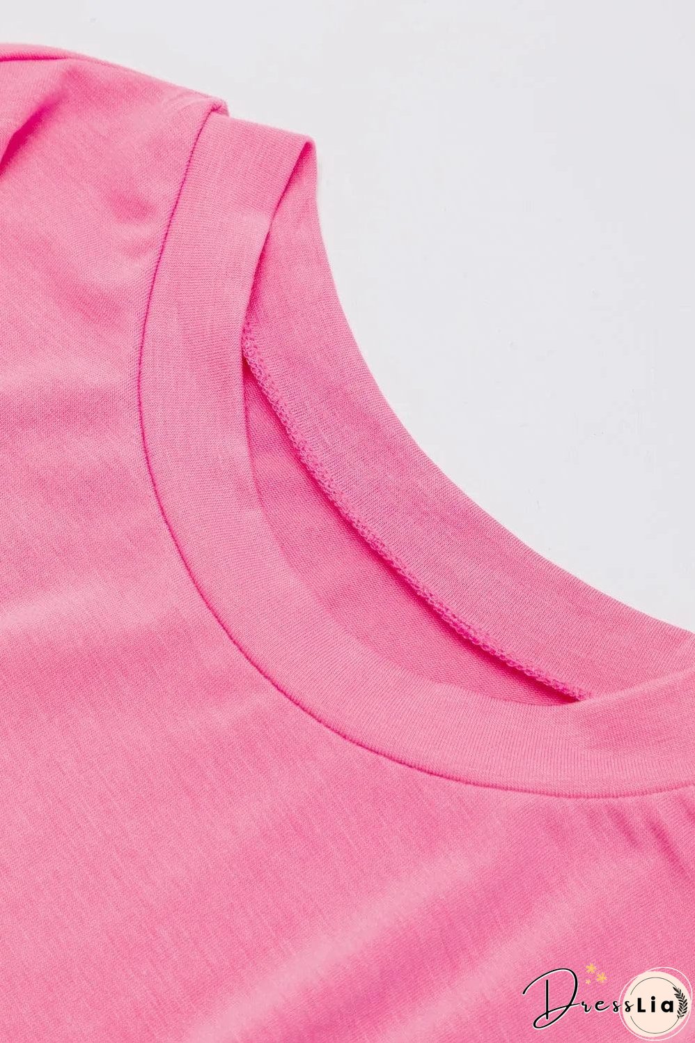 Strawberry Pink Slim Fit Crop Top and Pleated Wide Leg Pants Set