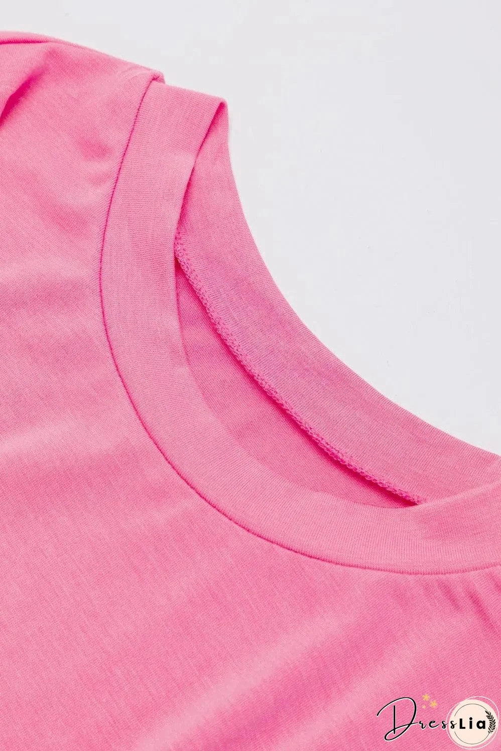 Strawberry Pink Slim Fit Crop Top and Pleated Wide Leg Pants Set