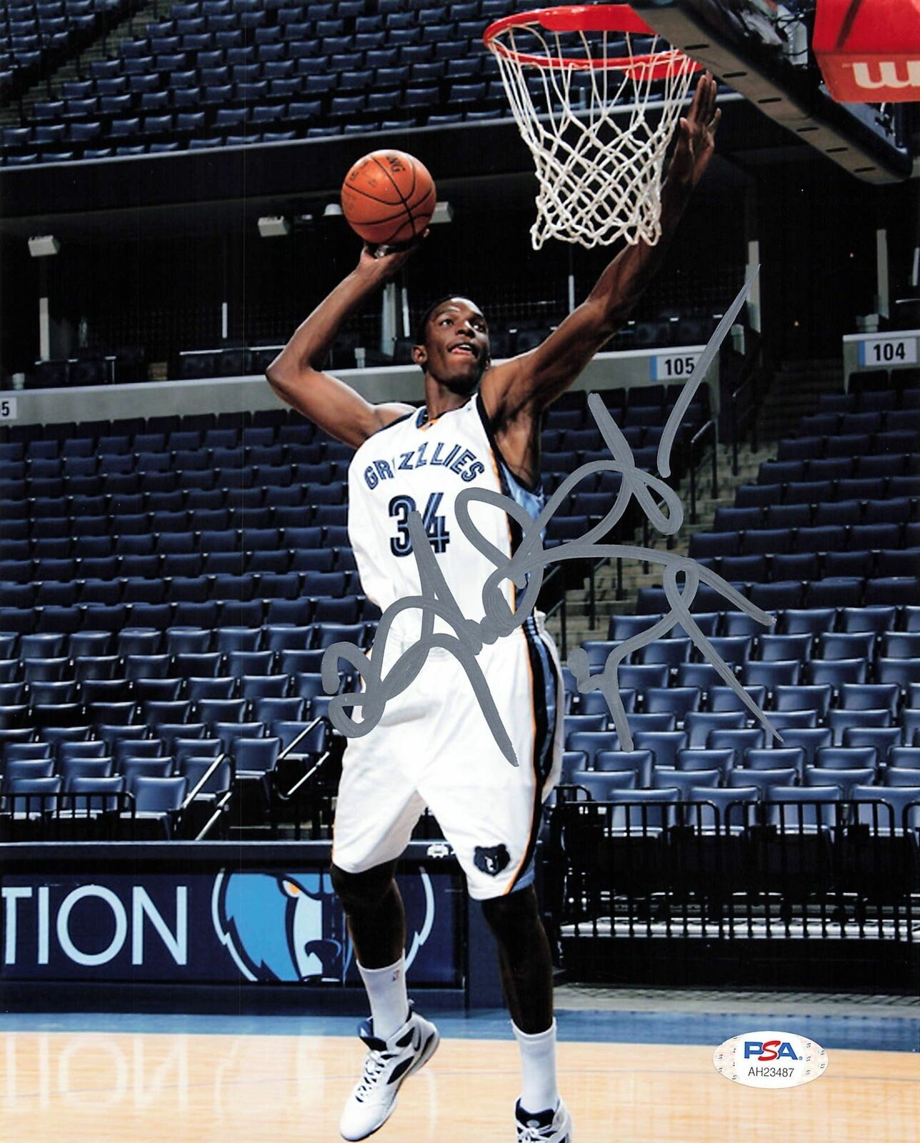 Hasheem Thabeet signed 8x10 Photo Poster painting PSA/DNA Memphis Grizzlies Autographed