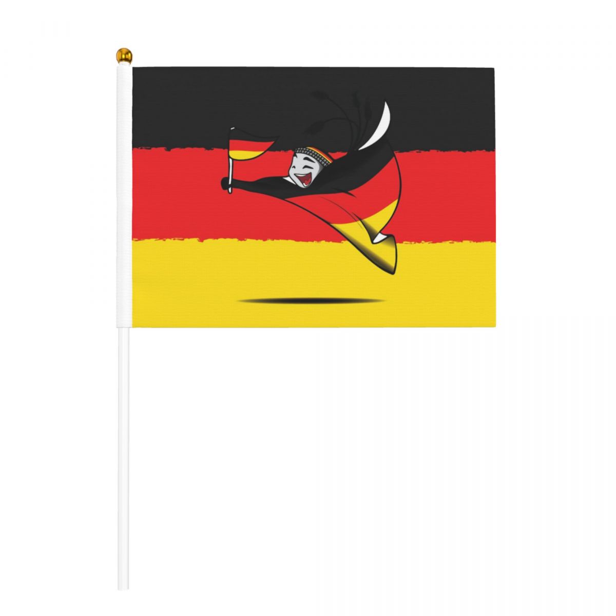 Germany World Cup 2022 Mascot Small Stick Mini Hand Held Flags