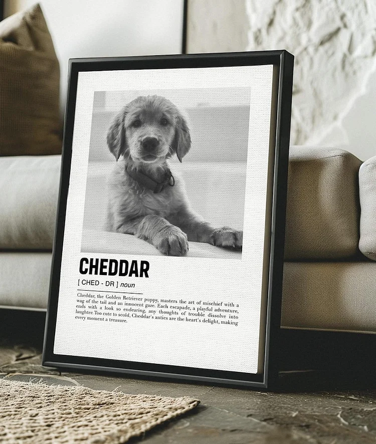 Custom Dog's Story Canvas Poster Frame - Custom Pet Story Print