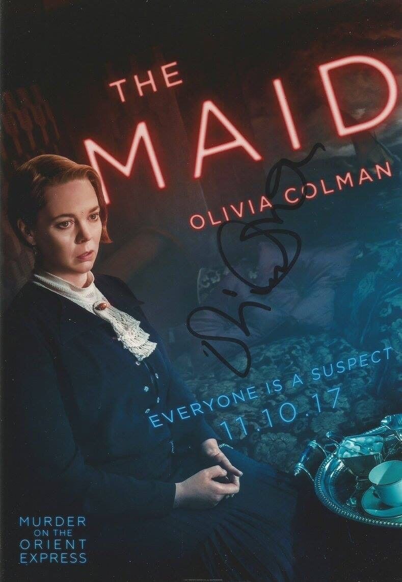 Olivia Colman Signed Murder On The Orient Express 12x8 Photo Poster painting AFTAL