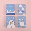 4PCS Cute Cartoon A7 Mini Portable Writing Paper Notebooks Diary Meeting Stationery Gift