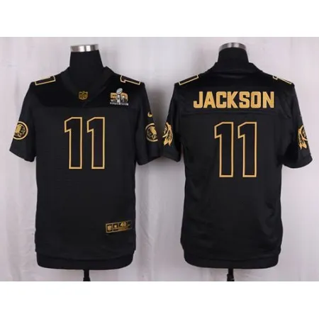 Redskins #11 DeSean Jackson Black Men's Stitched NFL Elite Pro Line Gold Collection Jersey