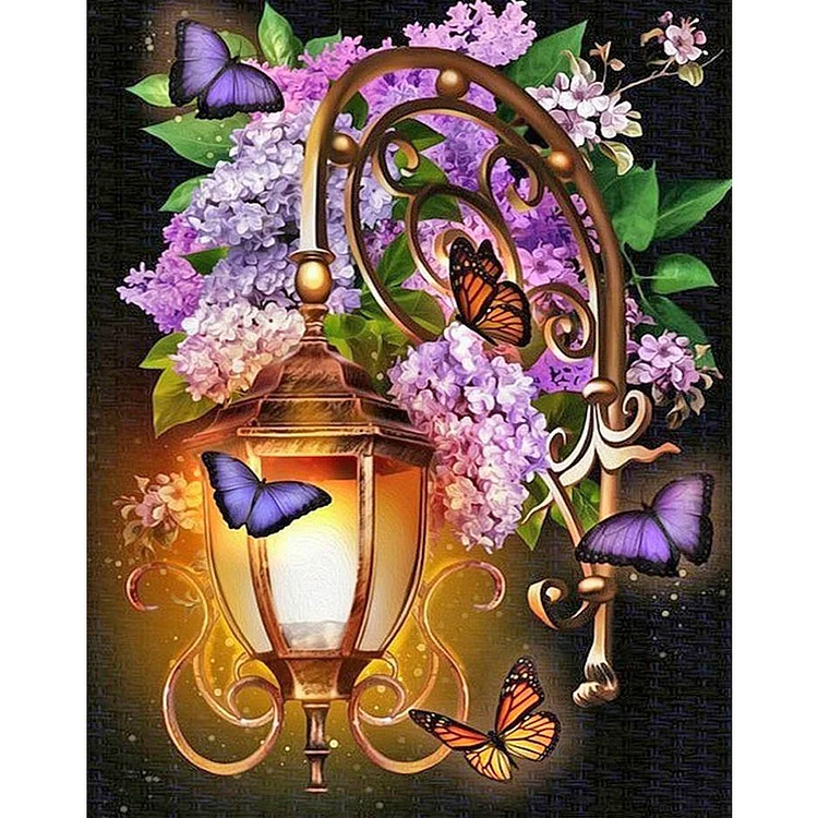 DIY - Light Flower 11CT Stamped Cross Stitch 40*50cm