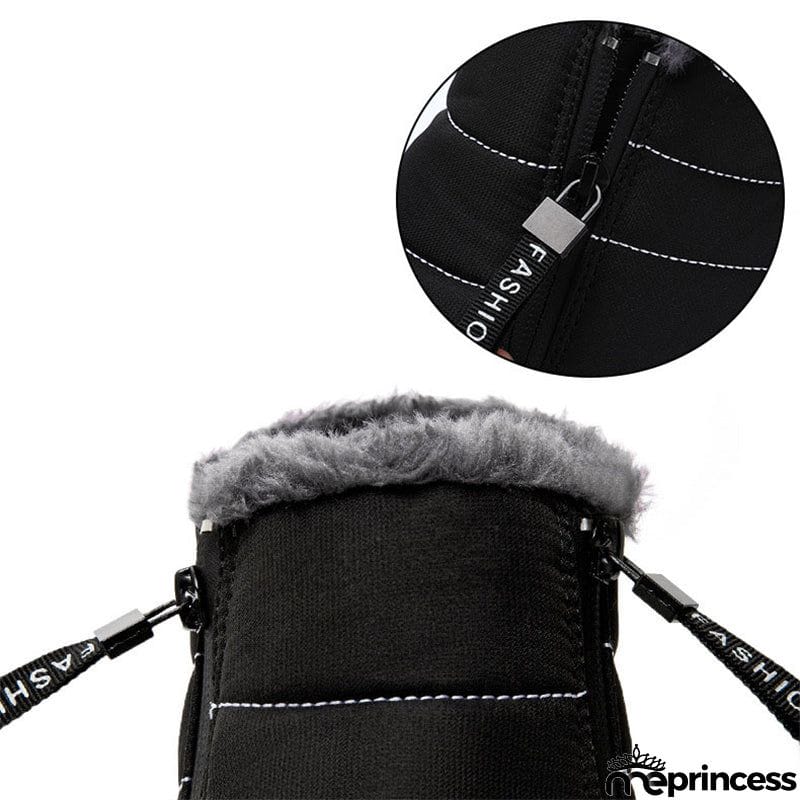 Double Zip Plush Lined Outdoor Ankle Snow Boots for Men