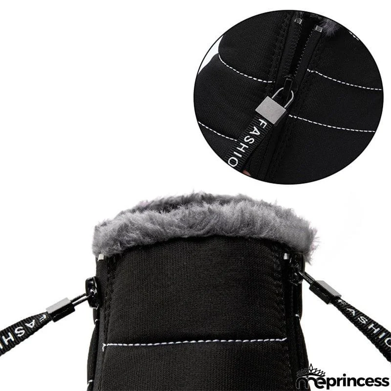 Double Zip Plush Lined Outdoor Ankle Snow Boots for Men