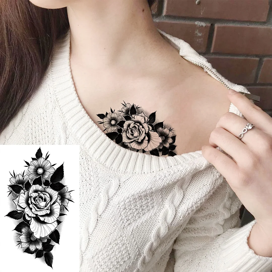 Black Feather Neck Temporary Tattoos For Women Adult Dream Catcher Wings Realistic Fake Tattoo Waterproof Body Art Tatoos Decal