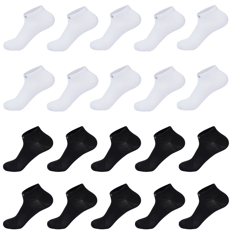 Coasfe 20 Pairs/lot Men Ankle Summer Thin Socks Breathable Cotton Sports Socks Slash Mesh Casual Athletic Cut Short Sokken New Style