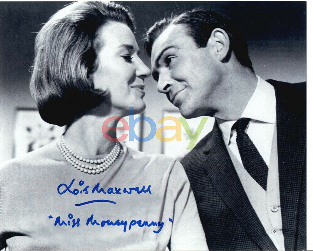 Lois Maxwell Actress James Bond Signed Inscribed 8x10 Photo Poster painting reprint