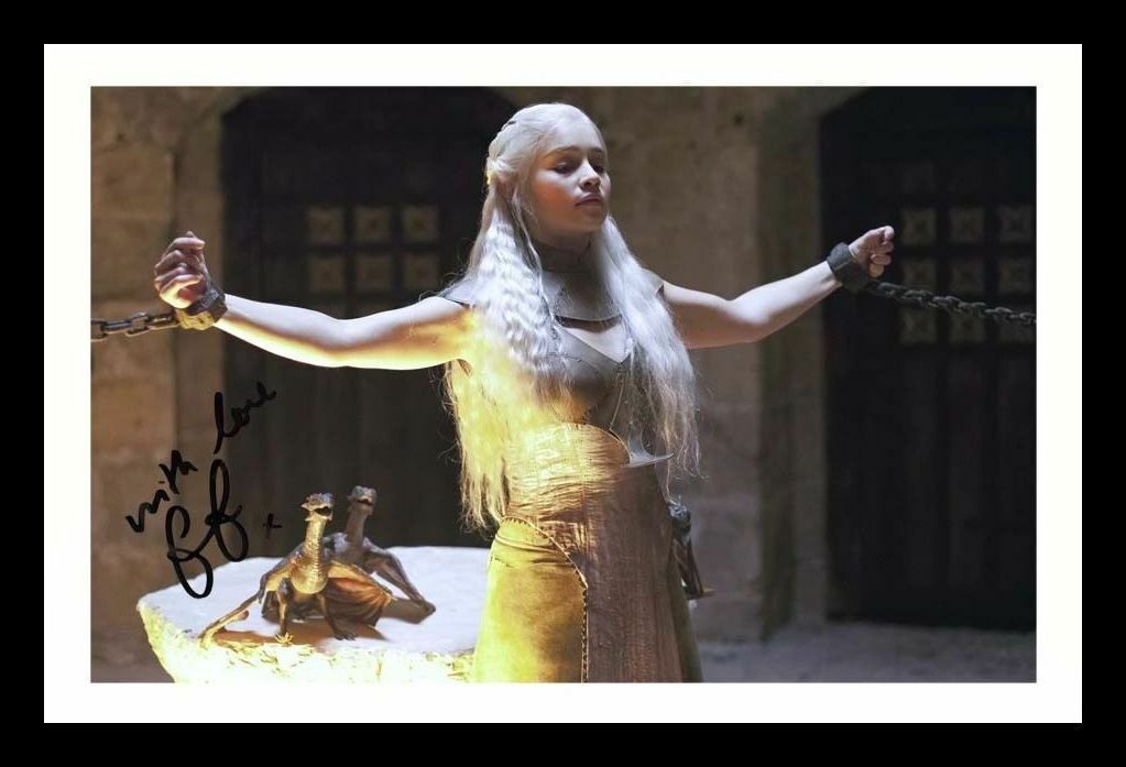 Emilia Clarke - Game Of Thrones Autograph Signed & Framed Photo Poster painting 10