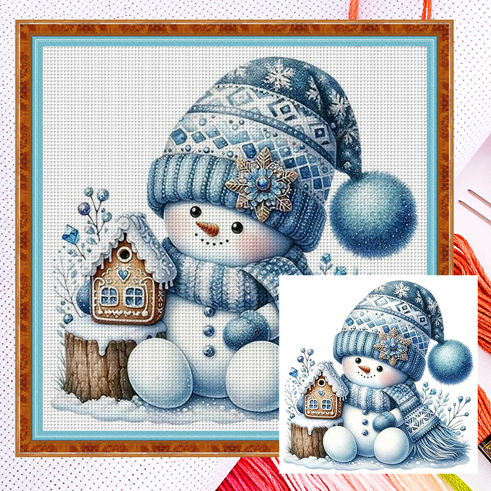 Snowman Full 11CT Counted Canvas(40*40cm) Cross Stitch