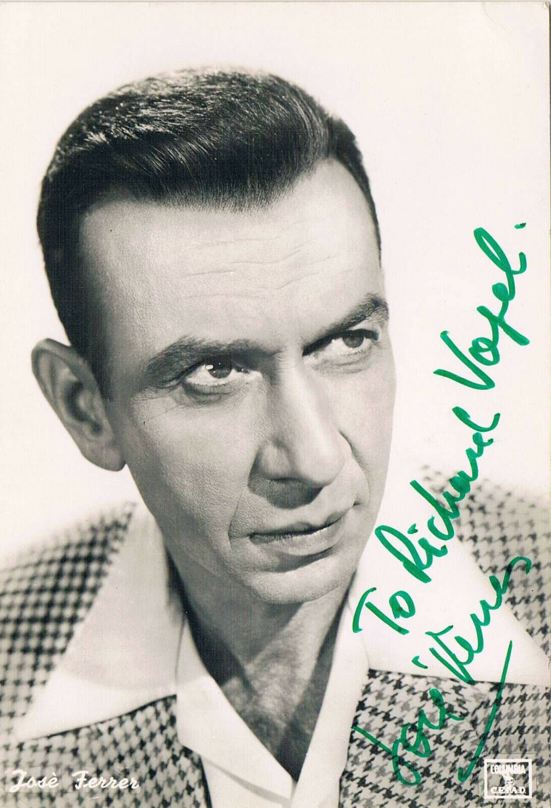 José Ferrer 1912-92 autograph signed postcard Photo Poster painting 4x6