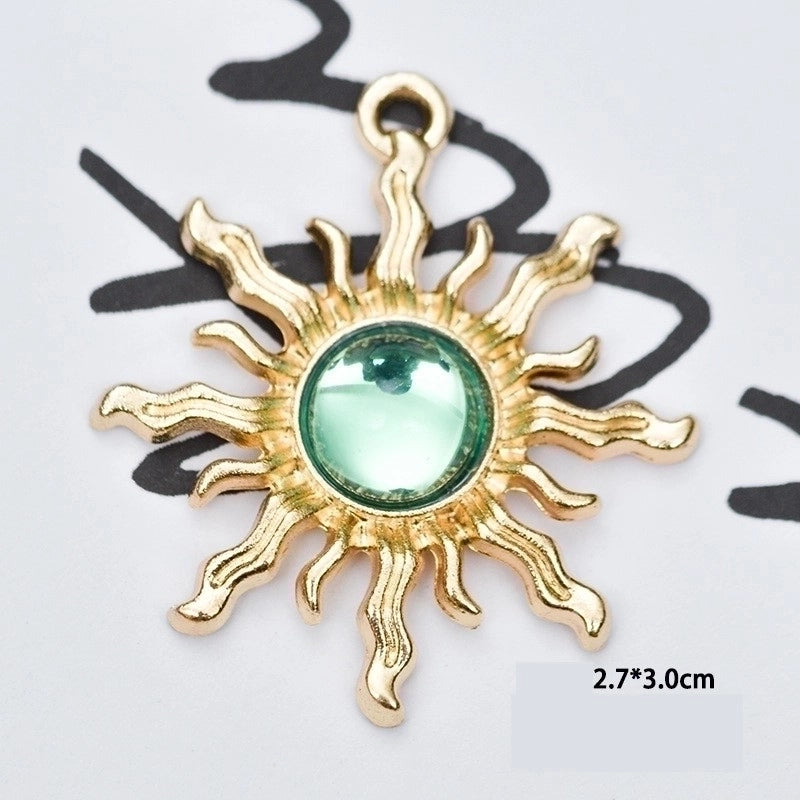 10 Pcs/package Minimalist Sun Alloy Plating Inlay Jewelry Accessories
