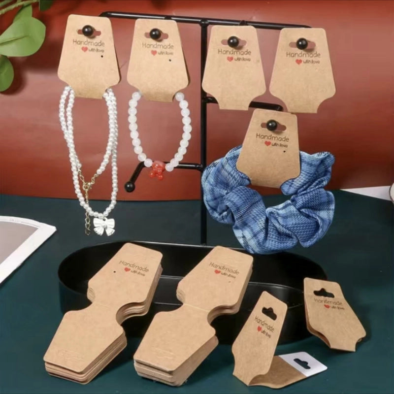 200 Pieces 100 Pieces Paper Minimalist Daily Marble Letter Solid Color Jewelry Packaging Cards