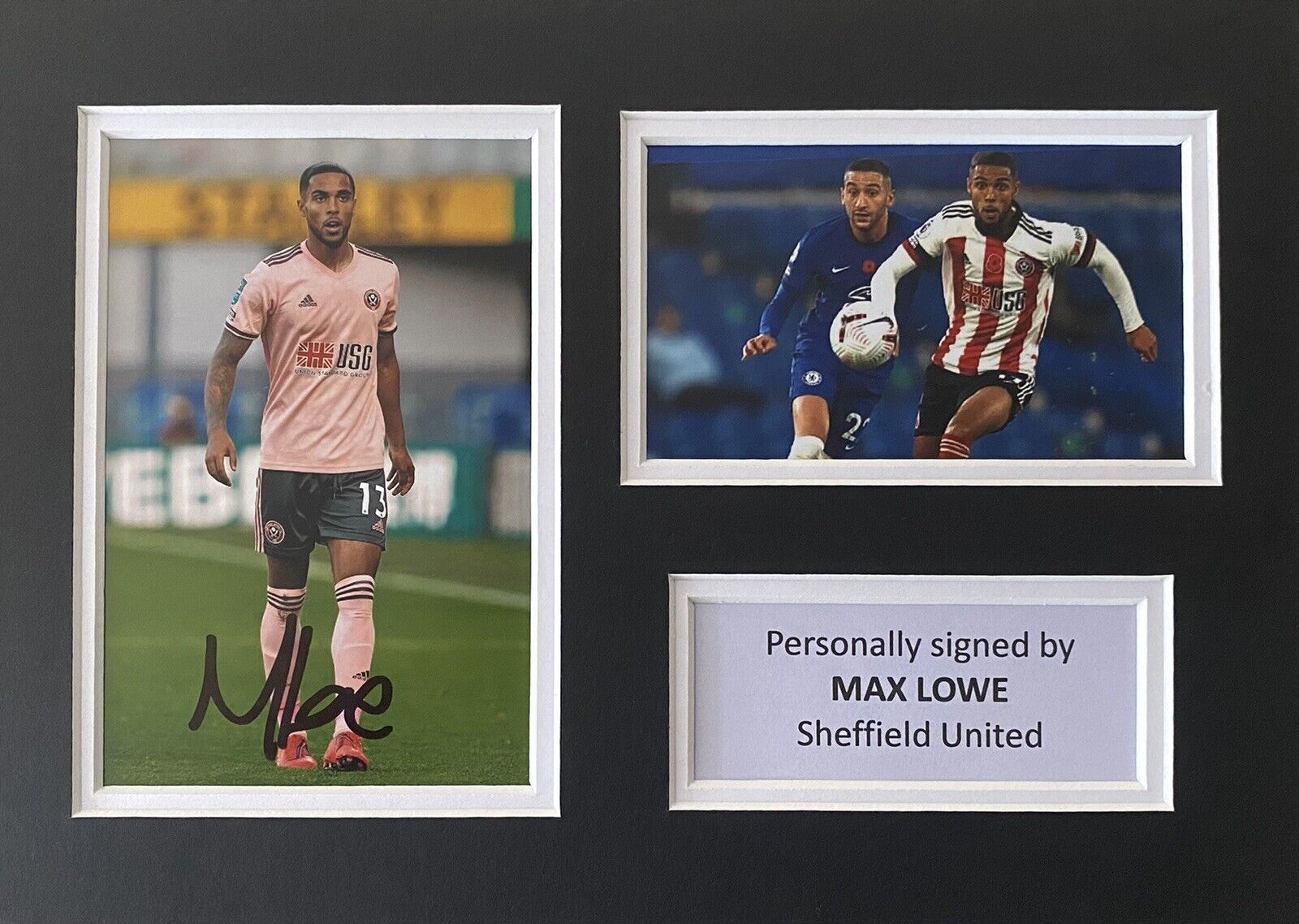 Max Lowe Hand Signed Sheffield United Photo Poster painting In A4 Mount Display