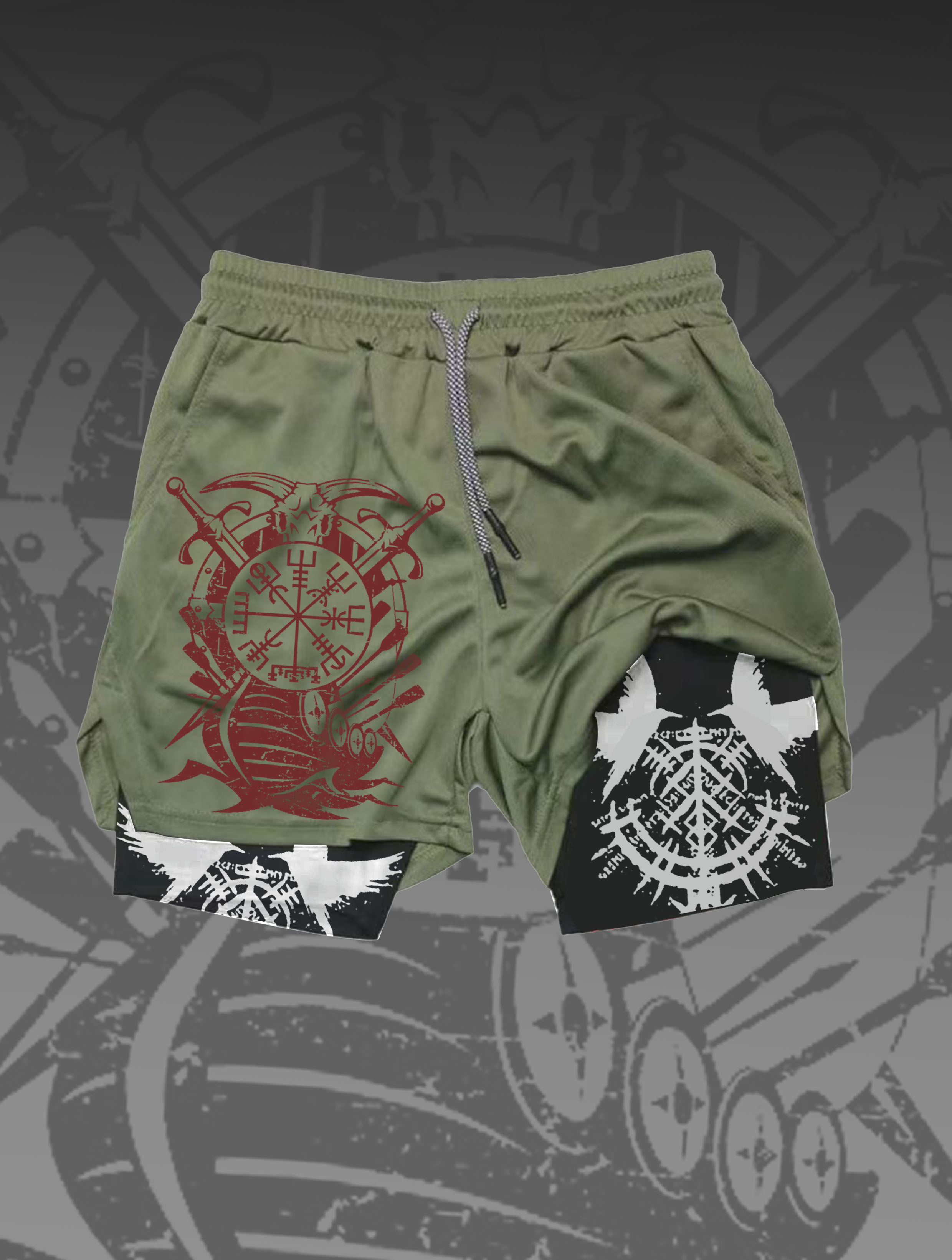 Viking Warship Surge Totem Casual Men's Shorts / Rvogue / Rvogue