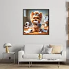 Toilet Puppy-11CT Stamped Cross Stitch 40*40cm/15.75*15.75in tapestrymarket