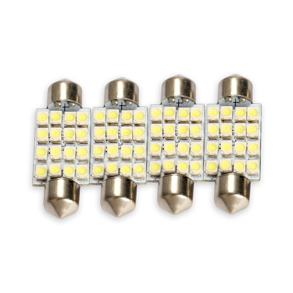 

4PCS 39mm Bright White 16 3528-SMD Led Car Interior Festoon Bulb Light Lamp, 501 Original