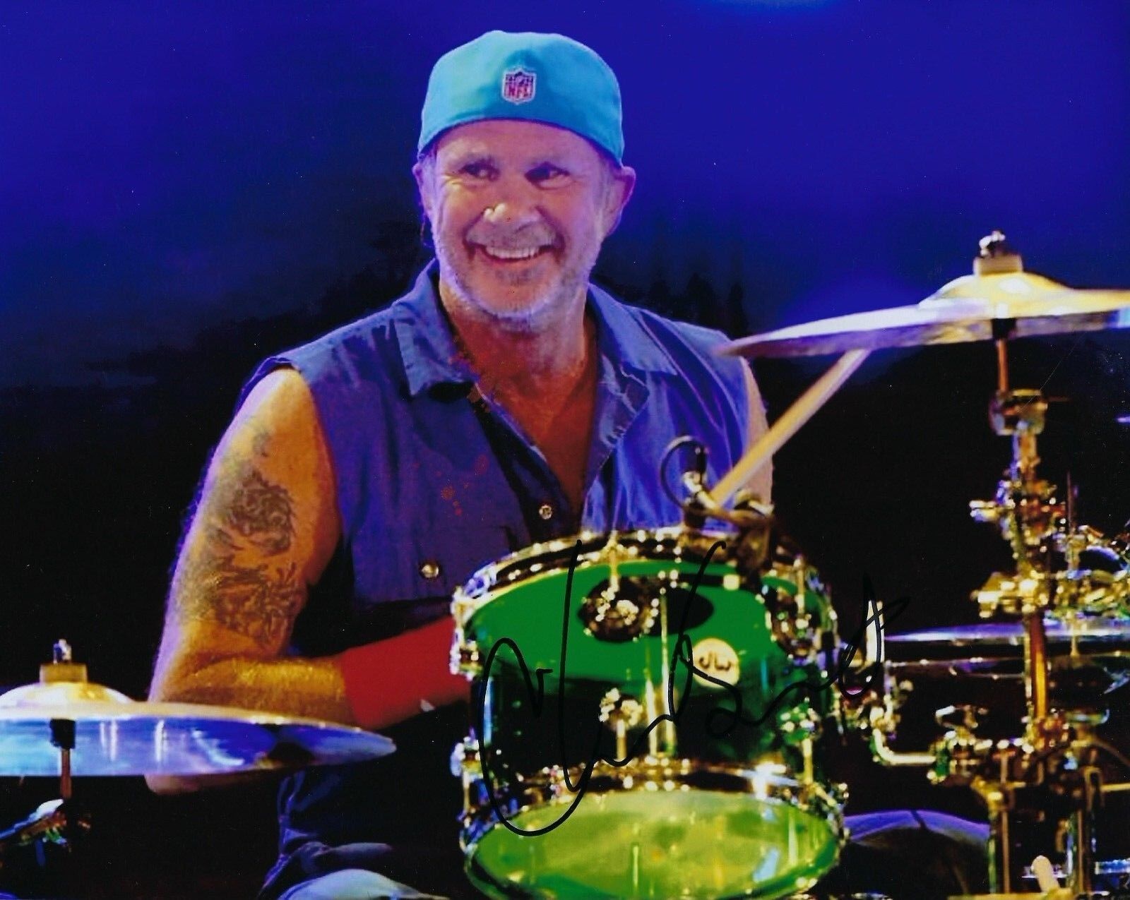 GFA Red Hot Chili Peppers Drummer * CHAD SMITH * Signed 8x10 Photo Poster painting PROOF LA2 COA