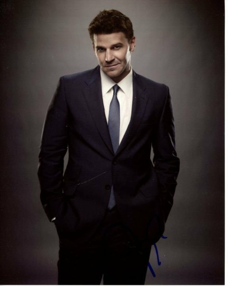 David boreanaz signed autographed bones seeley booth Photo Poster painting