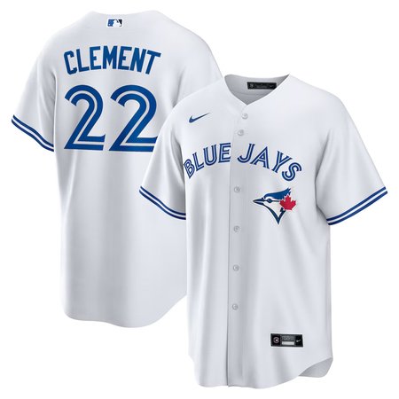 Youth Toronto Blue Jays #22 Ernie Clement  White Home Replica Jersey