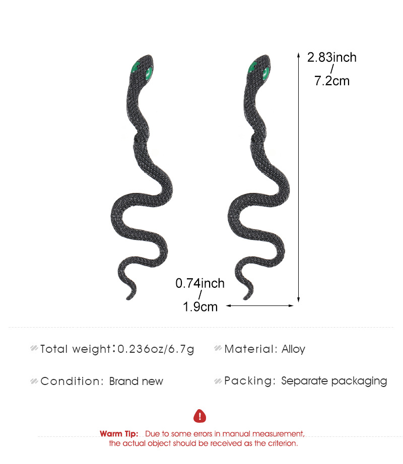 Detachable Curved Snake Zirconia Stud Earrings