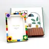 Sunflower DIY Building Block Photo Frame Kit,Creative Handmade Assembled Photo Frame Handmade Craft Gift Home Tabletop Display Decor