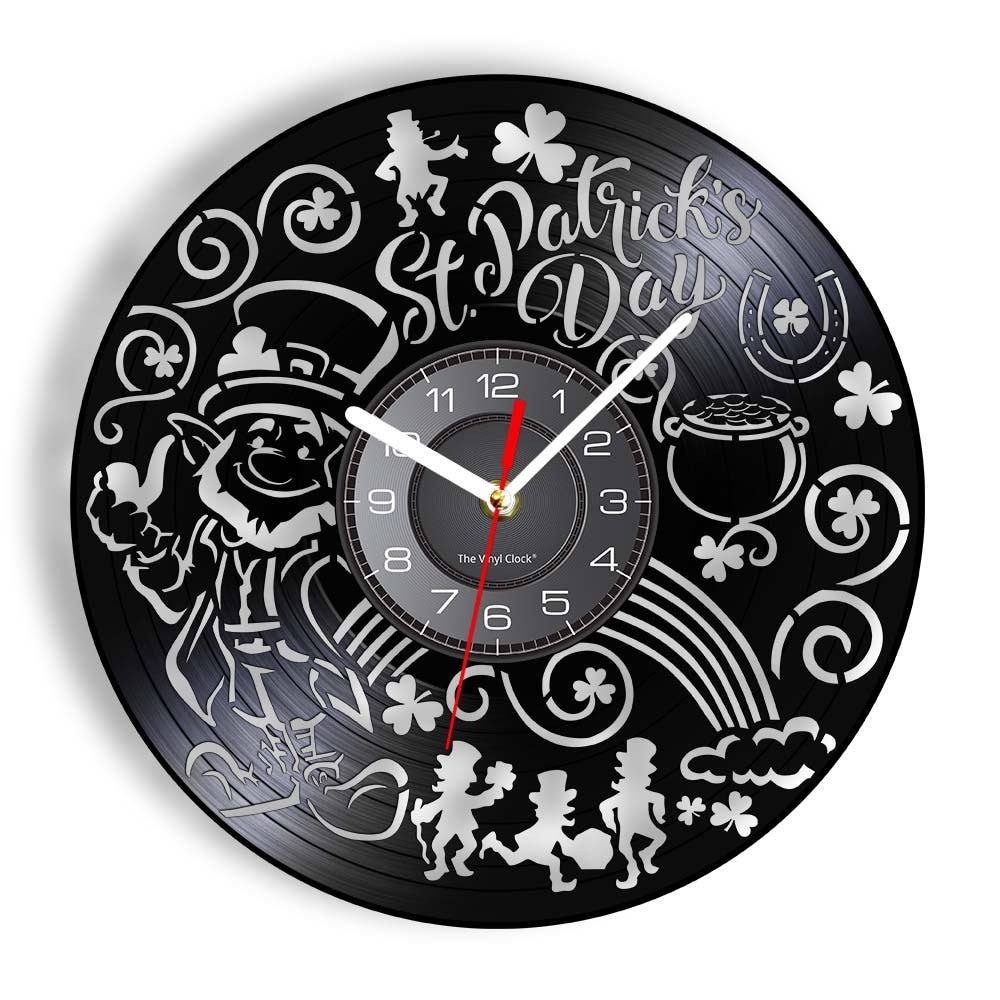 

Saint Patrick's Day Music - Vinyl Record Wall Clock - Without LED, 501 Original