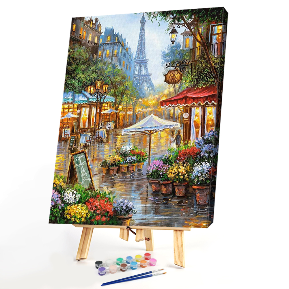 

30*40CM Paint By Numbers-City Flower View, 501 Original