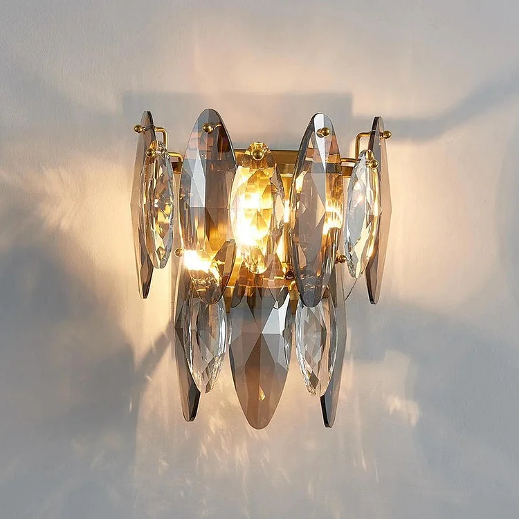 Multi-faceted Crystal Wall Lamp Bedroom Wall Sconce Vjlight