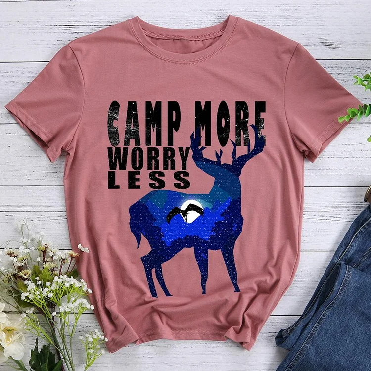 PSL Camp more worry less Hiking Tee-615284