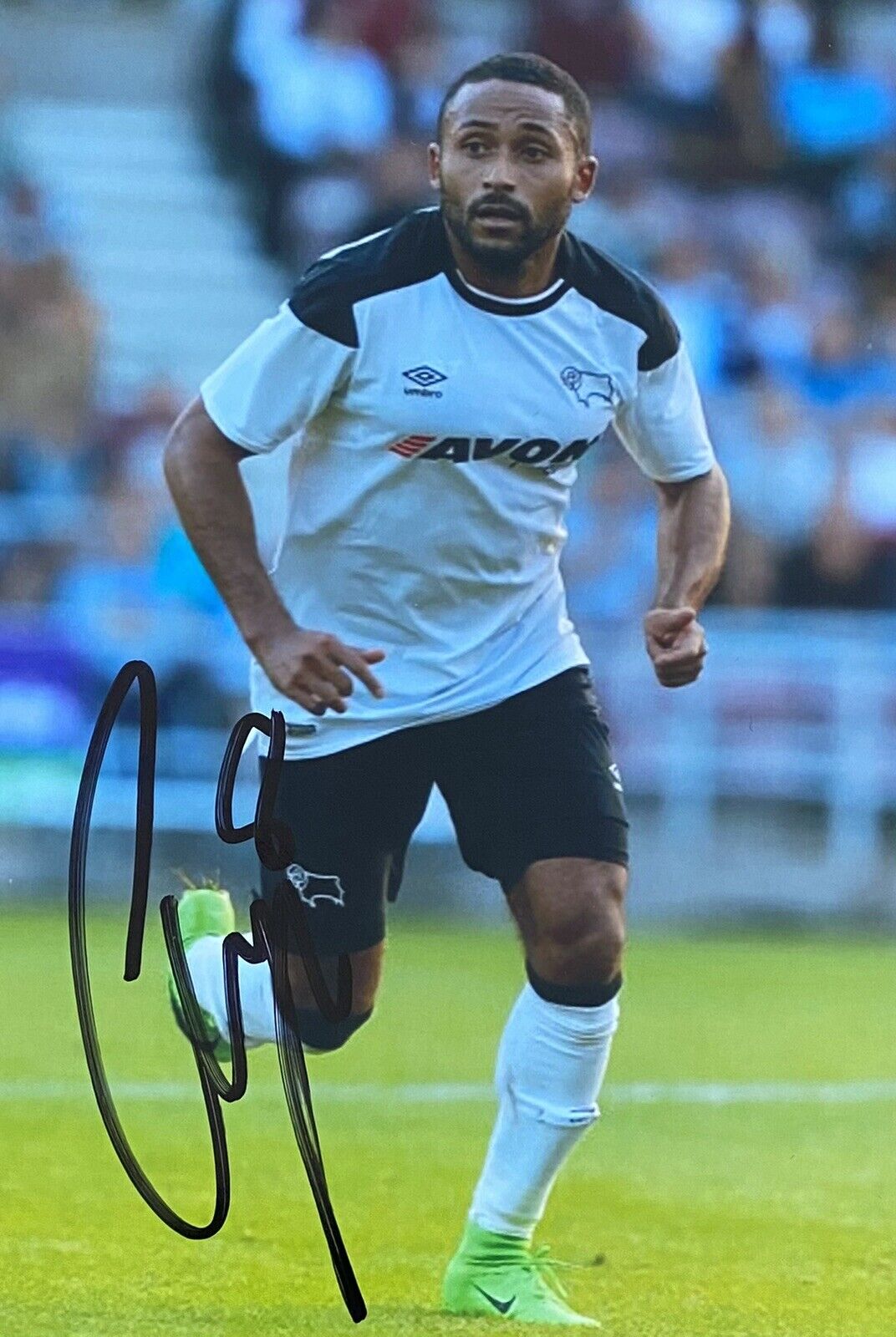 Ikechi Anya Genuine Hand Signed Derby County 6X4 Photo Poster painting