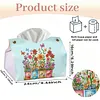 Butterfly Garden DIY PULeather Diamond Painting Tissue Box for Adults Beginners Large Size Diamond Art Paper Storage Holder for Living Room Bathroom Table Decor