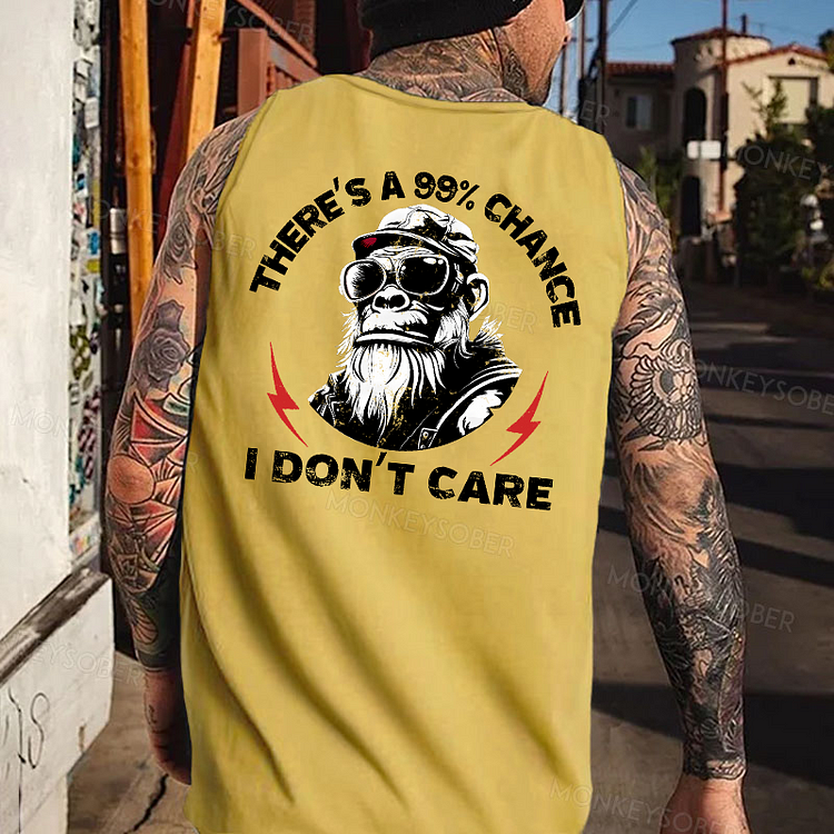 There's A 99% Chance I Don't Care Funny Men's Tank Top