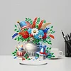 DIY Flag Flower Vase Diamond Painting Single-sided Desktop Ornaments