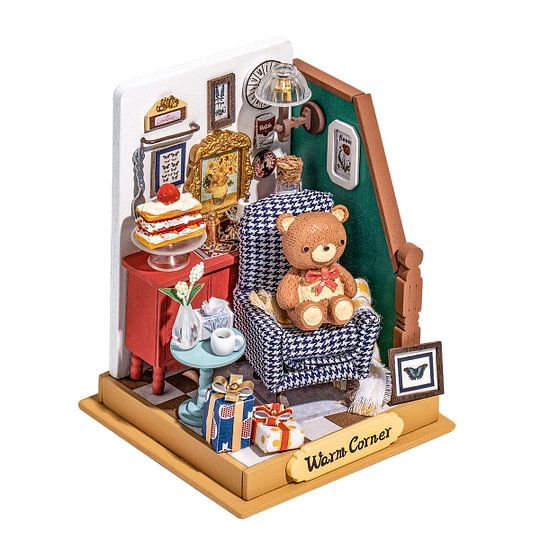  Robotime Online Rolife Holiday Living Room DIY Miniature House DS028