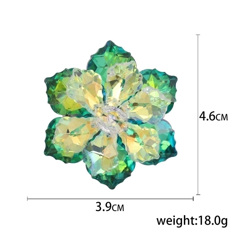 Sweet Pin Flower Alloy Inlay Artificial Crystal Women’s Brooches