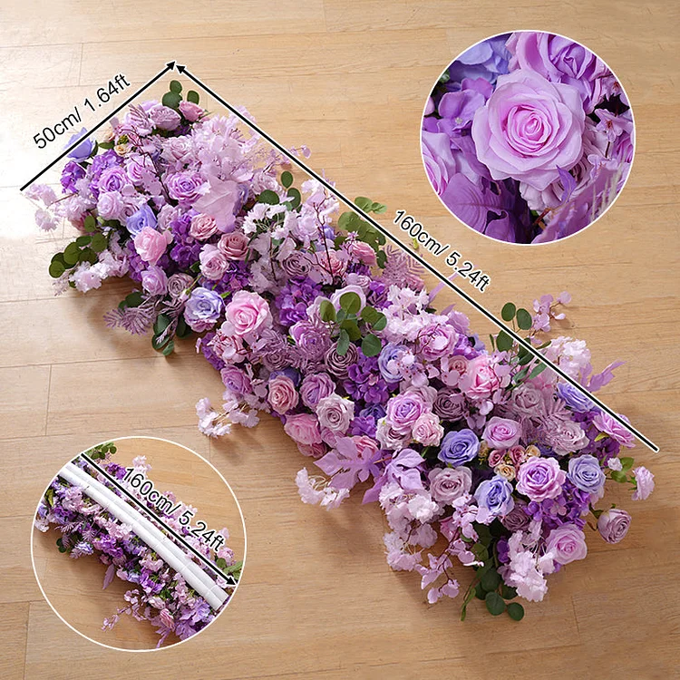 A8676 Purple Wedding Backdrop Frame Arch Decor Floral Arrangement