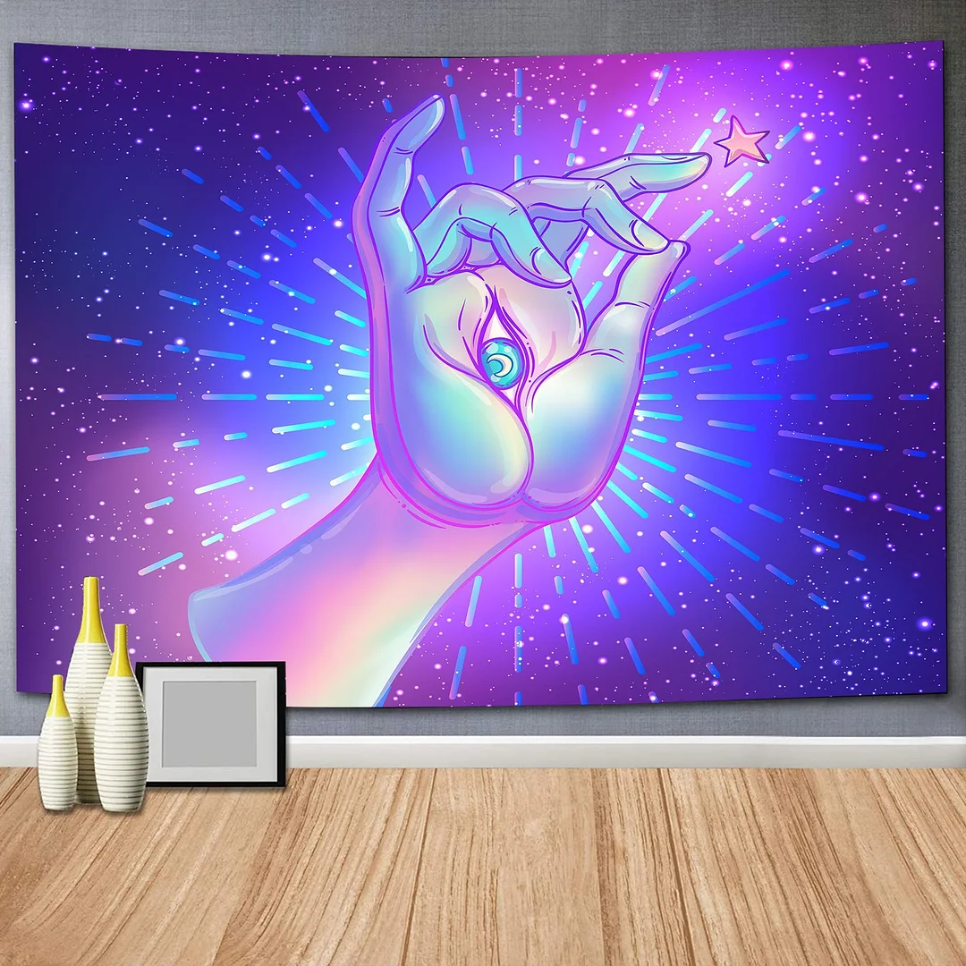 Indian Rainbow Psychedelic Buddha Tapestry Bohemia Abstract Mushroom Wall Hanging Tapestries Hippie Tarot Elephant Blanket Decor