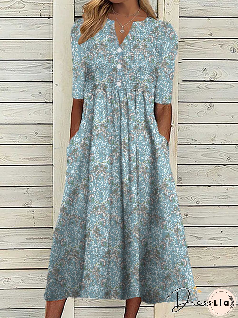 Plus size Casual Floral Dresses